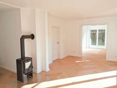 Wohnzimmer und Esszimmer nach der Sanierung