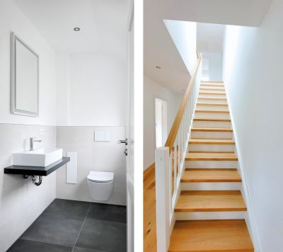 Gäste WC und Treppe EG