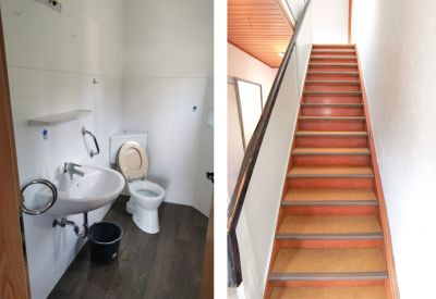 WC und Treppe EG
